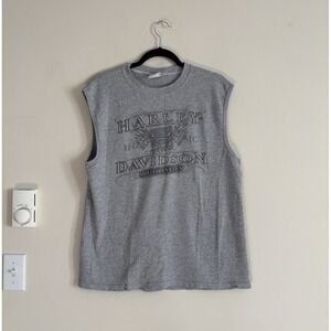 Harley‎ Davidson Mens Large Tank Shirt Graphic Print Graphic Print Biker Classic